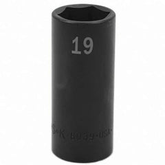 SK - Impact Socket - 3/8"DR 19MM DEEP IMPACT SOCKET - Industrial Tool & Supply