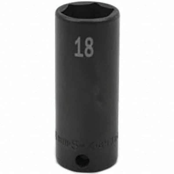 SK - Impact Socket - 3/8"DR 18MM DEEP IMPACT SOCKET - Industrial Tool & Supply