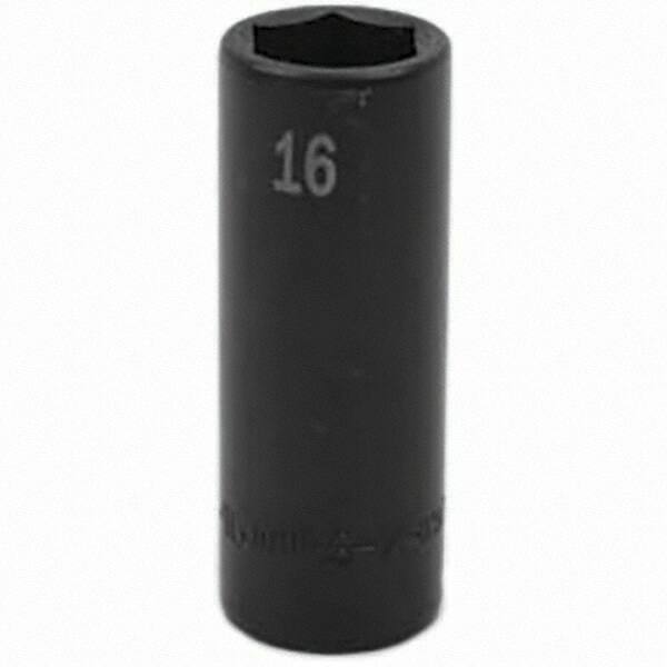 SK - Impact Socket - 3/8"DR 16MM DEEP IMPACT SOCKET - Industrial Tool & Supply