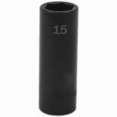 SK - Impact Socket - 3/8"DR 15MM DEEP IMPACT SOCKET - Industrial Tool & Supply