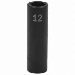 SK - Impact Socket - 3/8"DR 12MM DEEP IMPACT SOCKET - Industrial Tool & Supply