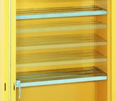 43 x 18 (Yellow) - Extra Shelves for use with Flammable Liquids Safety Cabinets - Industrial Tool & Supply
