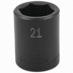 SK - Impact Socket - 1/2"DR 21MM IMPACT SOCKET - Industrial Tool & Supply