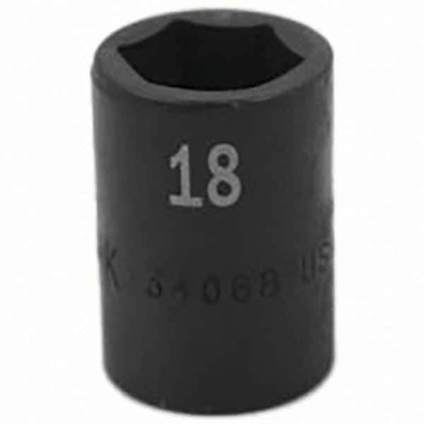 SK - Impact Socket - 1/2"DR 18MM IMPACT SOCKET - Industrial Tool & Supply