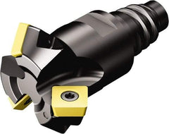Sandvik Coromant - 12mm Cut Diam, 15.5mm Arbor Hole, 5.47mm Max Depth of Cut, 45° Indexable Chamfer & Angle Face Mill - 1 Insert, 495-09T3M-XL Insert, Right Hand Cut, Through Coolant, Series CoroMill 495 - Industrial Tool & Supply