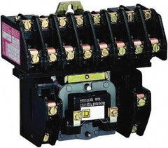 Square D - No Enclosure, 10 Pole, Electrically Held Lighting Contactor - 20 A (Tungsten), 30 A (Fluorescent), 277 VAC at 60 Hz, 10NO Contact Configuration - Industrial Tool & Supply