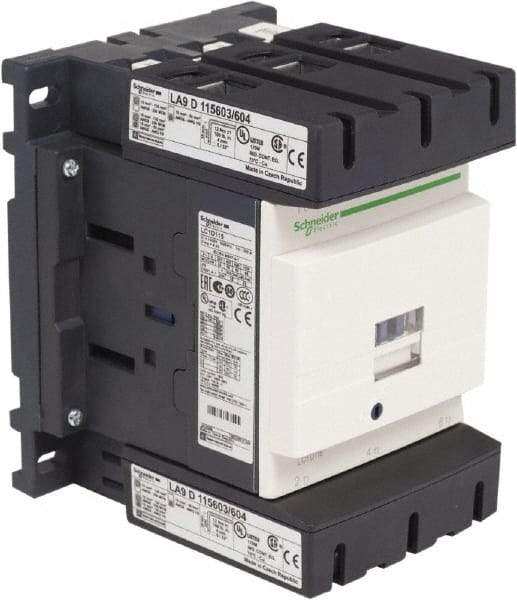 Schneider Electric - 3 Pole, 125 Coil VDC, 115 Amp at 440 VAC, Nonreversible IEC Contactor - Bureau Veritas, CCC, CSA, CSA C22.2 No. 14, DNV, EN/IEC 60947-4-1, EN/IEC 60947-5-1, GL, GOST, LROS, RINA, RoHS Compliant, UL 508, UL Listed - Industrial Tool & Supply