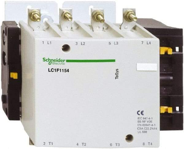 Schneider Electric - 4 Pole, 24 Coil VDC, 200 Amp at 440 VAC, Nonreversible IEC Contactor - Bureau Veritas, CCC, CSA, DNV, EN/IEC 60947-1, EN/IEC 60947-4-1, GL, JEM 1038, LROS, RINA, RMRoS, RoHS Compliant, UL Listed - Industrial Tool & Supply