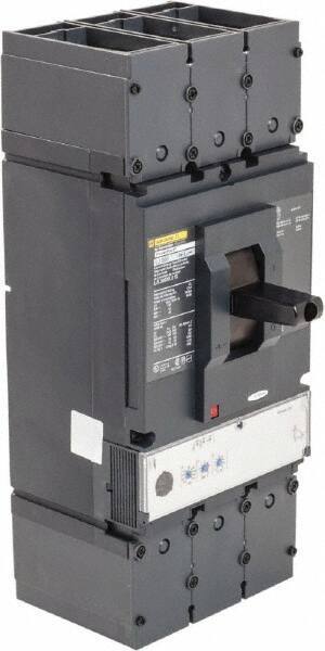 Square D - 600 Amp, 600 VAC, 3 Pole, Panel Mount Molded Case Circuit Breaker - Electronic Trip, Multiple Breaking Capacity Ratings, 2 AWG - Industrial Tool & Supply