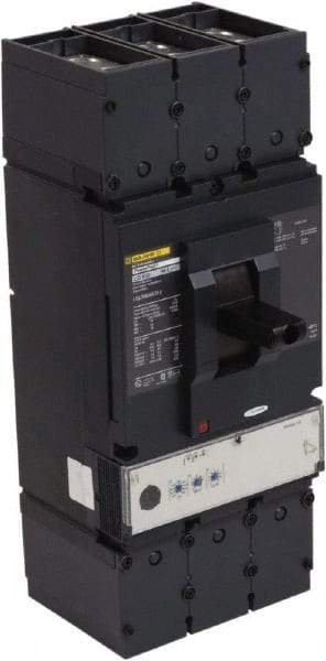 Square D - 600 Amp, 600 VAC, 3 Pole, Panel Mount Molded Case Circuit Breaker - Electronic Trip, Multiple Breaking Capacity Ratings, 2 AWG - Industrial Tool & Supply