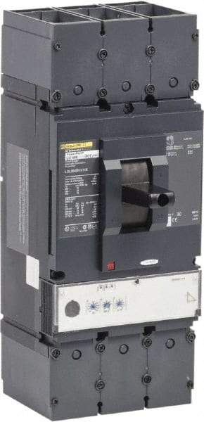 Square D - 400 Amp, 600 VAC, 3 Pole, Panel Mount Molded Case Circuit Breaker - Electronic Trip, Multiple Breaking Capacity Ratings, 2 AWG - Industrial Tool & Supply
