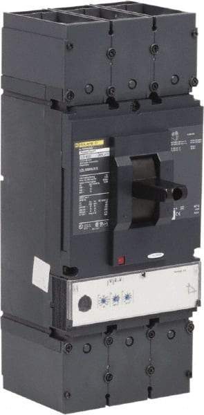 Square D - 600 Amp, 600 VAC, 3 Pole, Panel Mount Molded Case Circuit Breaker - Electronic Trip, Multiple Breaking Capacity Ratings, 2 AWG - Industrial Tool & Supply