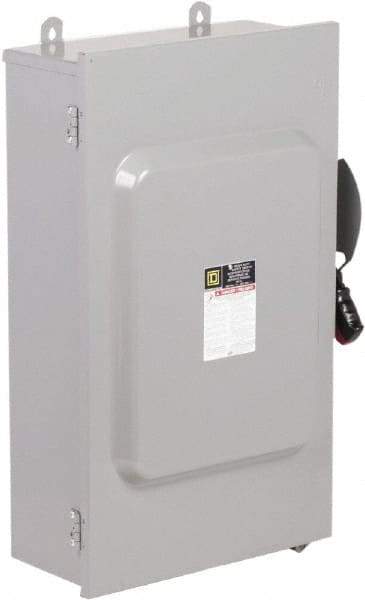 Square D - 200 Amp, 600 VAC/VDC, 3 Pole Nonfused Safety Switch - NEMA 12 & 3R, 50 hp at 600 VAC, 50 hp at 600 VDC (Single Phase), 150 hp at 600 VAC, 50 hp at 600 VDC (Triple Phase) - Industrial Tool & Supply
