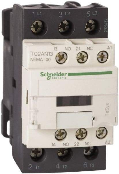 Square D - 3 Pole, 24 Coil VAC, 9 Amp NEMA Contactor - Open Enclosure - Industrial Tool & Supply