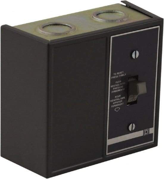 Square D - 1 Pole, 16 Amp, NEMA, Enclosed Toggle Manual Motor Starter - 1 hp at 115 VAC, 1 hp at 230 VAC, 1 hp at 277 VAC, CE, CSA, NEMA 1 & UL Listed - Industrial Tool & Supply