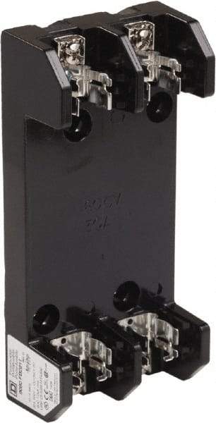 Square D - 2 Pole, 600 Volt, 30 Amp, Surface Mount Fuse Holder - Compatible with H Class Fuse - Industrial Tool & Supply