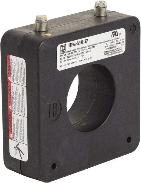 Square D - 200 Amp AC Input, 5 Amp AC Output, Panel Meter Donut Current Transformer - Screw Terminal - Industrial Tool & Supply