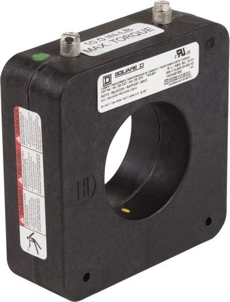 Square D - 600 Amp AC Input, 5 Amp AC Output, Panel Meter Donut Current Transformer - Screw Terminal - Industrial Tool & Supply