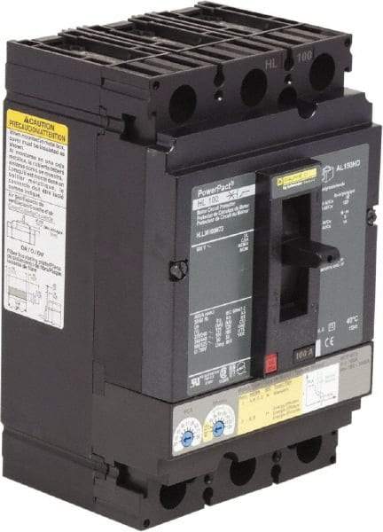 Square D - 100 Amp, 600 V, 3 Pole, Panel Mount Circuit Breaker - Electronic Trip, Multiple Breaking Capacity Ratings - Industrial Tool & Supply