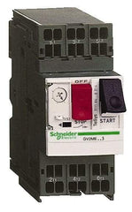 Schneider Electric - 1 Amp, 690 VAC at 50/60 Hz, 3 Pole, Bolt On, Clip Motor Circuit Breaker - Thermal Magnetic Trip, Multiple Breaking Capacity Ratings, 78mm Deep x 101mm High x 45mm Wide - Industrial Tool & Supply