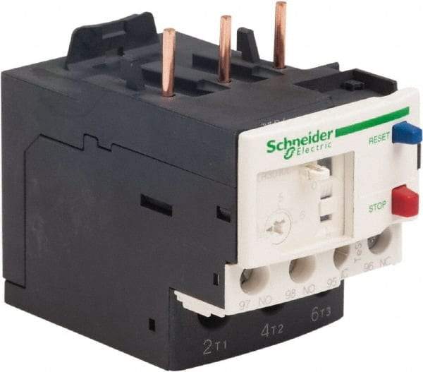 Schneider Electric - 3 Pole, NEMA Size 00-1, 4 to 6 Amp, 690 VAC, Thermal NEMA Overload Relay - Trip Class 20, For Use with LC1D09, LC1D12, LC1D18, LC1D25, LC1D32 and LC1D38 - Industrial Tool & Supply