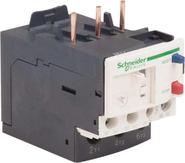Schneider Electric - 3 Pole, NEMA Size 00-1, 1.6 to 2.5 Amp, 690 VAC, Thermal NEMA Overload Relay - Trip Class 20, For Use with LC1D09, LC1D12, LC1D18, LC1D25, LC1D32 and LC1D38 - Industrial Tool & Supply