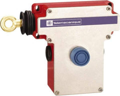 Telemecanique Sensors - 10 Amp, 2NO/2NC Configuration, Left Hand Operation, Rope Operated Limit Switch - Pushbutton Reset, Rope Pull, No Pilot Light, 300 VAC - Industrial Tool & Supply