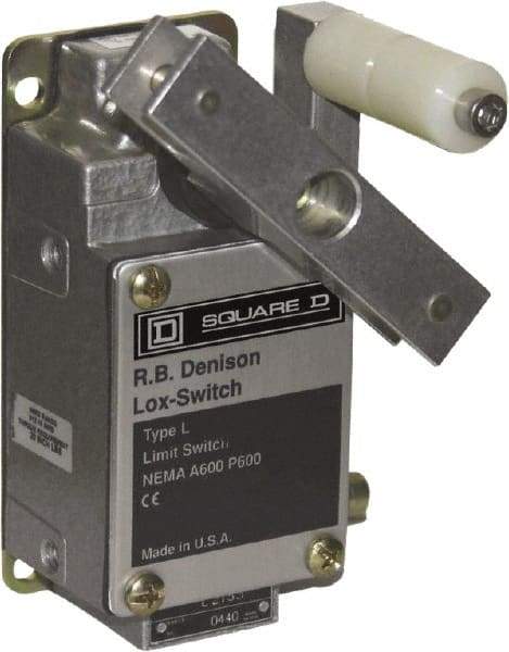 Square D - NO/NC Configuration, 500 Volt, 10 Amp, Aluminum Cable Safety Limit Switch - 2-1/4 Inch Wide x 3.41 Inch Deep x 4.95 Inch High, IP67 Ingress Rating - Industrial Tool & Supply