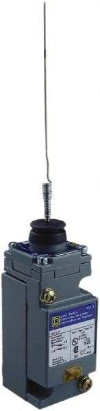 Square D - DPDT, 2NC/2NO, 600 Volt Screw Terminal, Cat Whisker Actuator, General Purpose Limit Switch - 1, 2, 4, 6, 12, 13, 6P NEMA Rating, IP67 IPR Rating - Industrial Tool & Supply