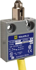 Square D - SPDT, NC/NO, 240 VAC, Prewired Terminal, Roller Plunger Actuator, General Purpose Limit Switch - 1, 2, 4, 6, 6P NEMA Rating, IP67 IPR Rating, 80 Ounce Operating Force - Industrial Tool & Supply