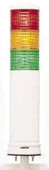 Schneider Electric - Green, Orange & Red LED Flashing & Steady Stackable Tower Light with Buzzer - 60 to 85 dB, Base Mount, IP54, 24V, -22 to 122°F - Industrial Tool & Supply