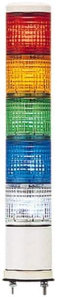 Schneider Electric - LED Lamp, Blue, Clear, Green, Orange, Red, Steady, Preassembled Stackable Tower Light Module Unit - 24 VAC/VDC, 125 Milliamp, IP54 Ingress Rating, Base Mount - Industrial Tool & Supply
