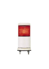 Schneider Electric - Red LED Flashing & Steady Stackable Tower Light with Buzzer - 70 to 85 dB, Base Mount, IP54, 24V, 14 to 122°F - Industrial Tool & Supply