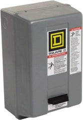 Square D - 110 Coil VAC at 50 Hz, 120 Coil VAC at 60 Hz, 27 Amp, NEMA Size 1, Nonreversible Enclosed Enclosure NEMA Motor Starter - 10 hp at 1 Phase, 1 Enclosure Rating - Industrial Tool & Supply