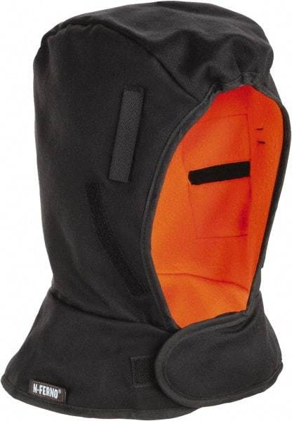 Ergodyne - Black, Underneath Hard Hat Winter Liner - Shoulder Length, 2 Layer - Industrial Tool & Supply