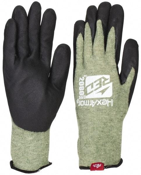 HexArmor - Size 2XL (11), ANSI Cut Lvl A6, Puncture Lvl 3, Kevlar Cut Resistant Gloves - 11" Long, Palm Coated, Black, Paired - Industrial Tool & Supply
