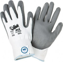 PIP - Size 2XL, ANSI Cut Lvl A4, Cut Resistant Gloves - Palm & Fingers Coated, White/Gray - Industrial Tool & Supply