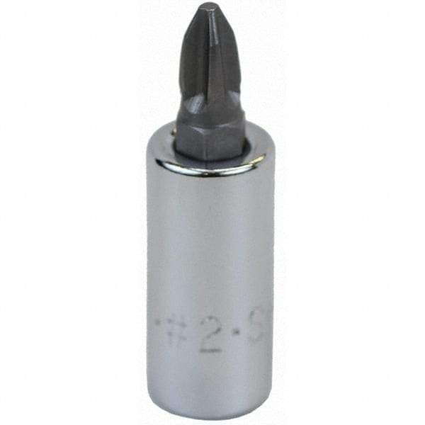 SK - Screwdriver & Drag Link Sockets - 3/8"DR #2 CHRM PHILLIPS SCRDRVR SCKT BIT - Industrial Tool & Supply