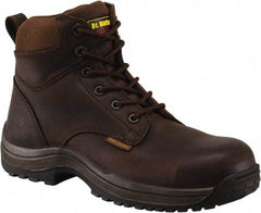 Dr. Martens - Men's Size 7 Medium Width Composite Work Boot - Brown, Leather Upper, Rubber Outsole, 7" High, Dielectric, Hot Weather, Non-Slip - Industrial Tool & Supply