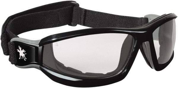 MCR Safety - Size Universal, Clear Polycarbonate Anti-Fog & Scratch Resistant Lens, Hybrid Safety Glasses/Goggles - Direct Vent, Black Thermoplastic Rubber Frame - Industrial Tool & Supply
