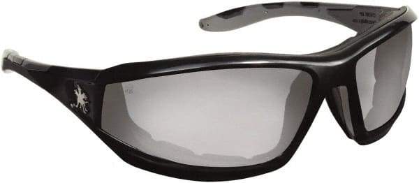 MCR Safety - Indoor/Outdoor Mirror Lenses, Framed Safety Glasses - Anti-Fog, Scratch Resistant, Polycarbonate Frame, Size Universal, Wrap Around - Industrial Tool & Supply