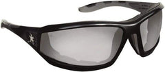 MCR Safety - Indoor/Outdoor Mirror Lenses, Framed Safety Glasses - Anti-Fog, Scratch Resistant, Polycarbonate Frame, Size Universal, Wrap Around - Industrial Tool & Supply