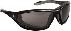 MCR Safety - Gray Lenses, Framed Safety Glasses - Anti-Fog, Scratch Resistant, Polycarbonate Frame, Size Universal, Wrap Around - Industrial Tool & Supply