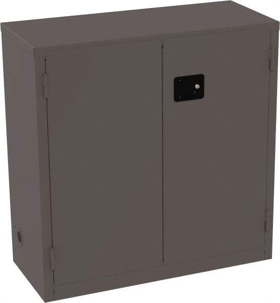 Jamco - 3 Shelf Security Storage Cabinet - Steel, 18" Wide x 43" Deep x 44" High, Gray - Industrial Tool & Supply