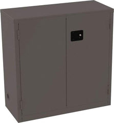 Jamco - 3 Shelf Security Storage Cabinet - Steel, 18" Wide x 43" Deep x 44" High, Gray - Industrial Tool & Supply