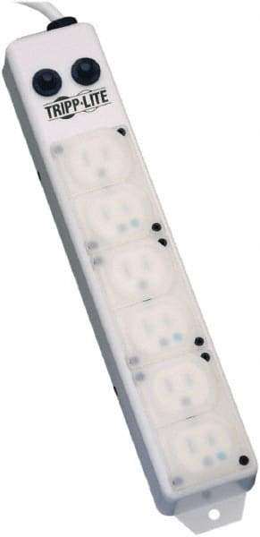 Tripp-Lite - 6 Outlets, 120 VAC15 Amps, 15' Cord, Power Outlet Strip - Keyhole, Tab Mount, 5-15 NEMA Configuration, 13-3/4" Strip - Industrial Tool & Supply