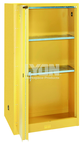 Storage Cabinet - #5461 - 32 x 32 x 65" - 60 Gallon - w/2 shelves, bi-fold self-closing door - Yellow Only - Industrial Tool & Supply