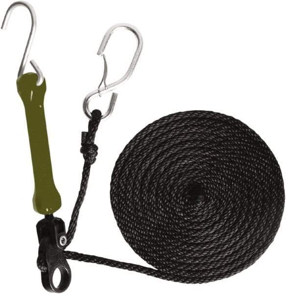 The Perfect Bungee - Light Duty Tie Down with Triangulated Galvanized S Hook - 144" OAL, Camo Green - Industrial Tool & Supply