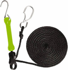 The Perfect Bungee - Light Duty Tie Down with Triangulated Galvanized S Hook - 144" OAL, Safety Green - Industrial Tool & Supply
