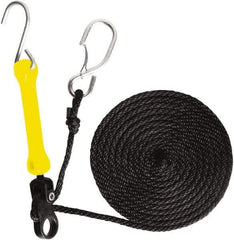 The Perfect Bungee - Light Duty Tie Down with Triangulated Galvanized S Hook - 144" OAL, Yellow - Industrial Tool & Supply
